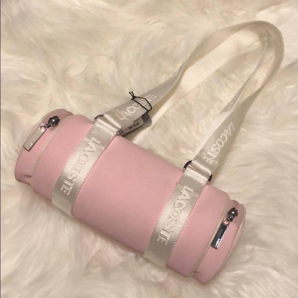 Pink Lacoste Tube Bag